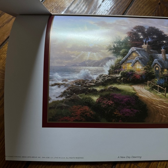 Thomas Kinkade A New Day Dawning Print Matted Lithograph SZ 11 x 14 inch - Picture 4 of 5